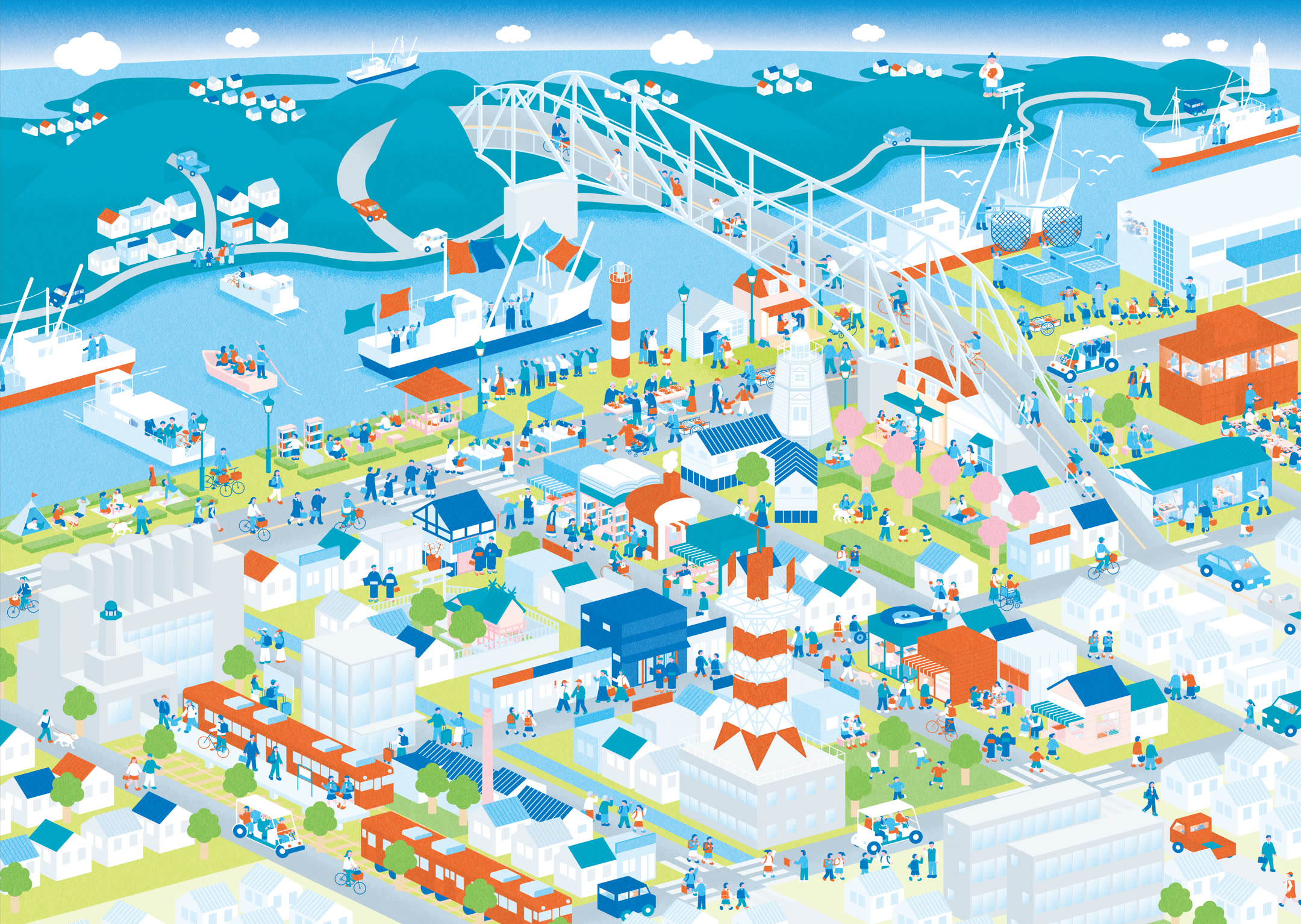 境港のまちなかイラストマップ